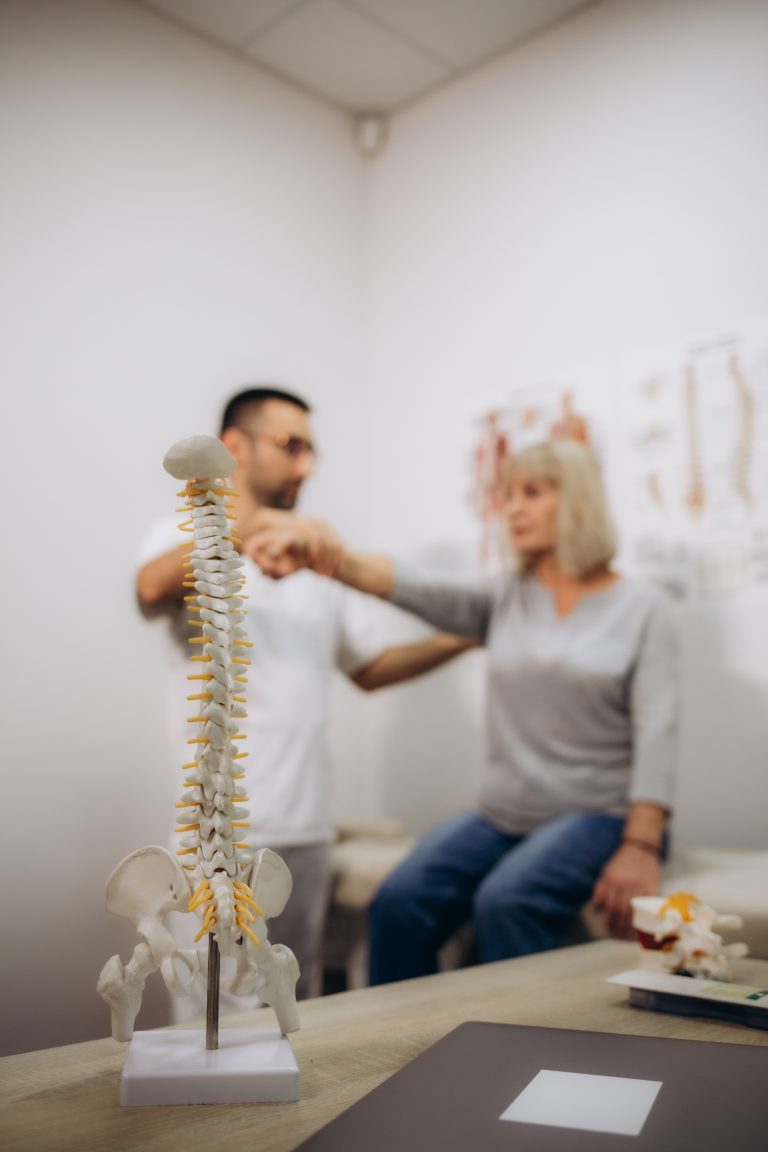 New Patients and Your First Visit 5 First Chiropractic Visit in Camrose performing a spinal assessment for a patient Image Caption: Comprehensive chiropractic evaluations.