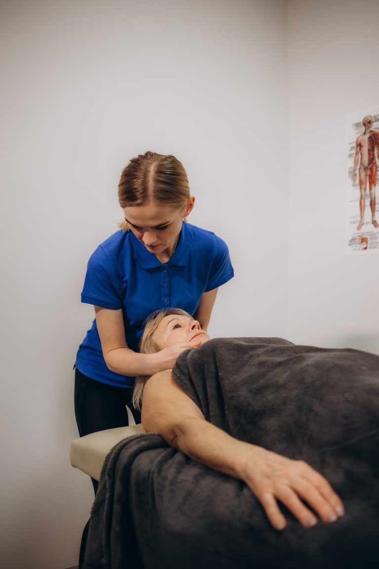 Manual Osteopathy Camrose treatment session with a skilled practitioner using hands-on techniques to reduce pain, improve mobility, and support musculoskeletal health